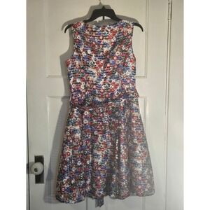 Tommy Hilfiger Womens Floral Print Sleeveless Knee Length Dress Size 10